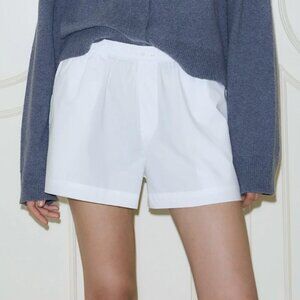 Deiji Studios Cotton Boxer Shorts - White sz S